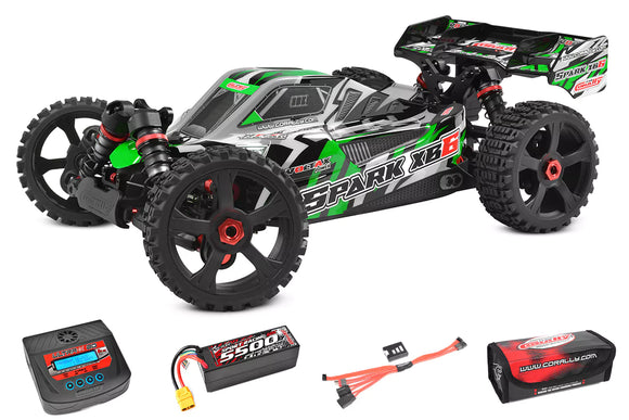 Team Corally - Spark XB-6 RTR - Drive'n Go Pack 4S - Green Color