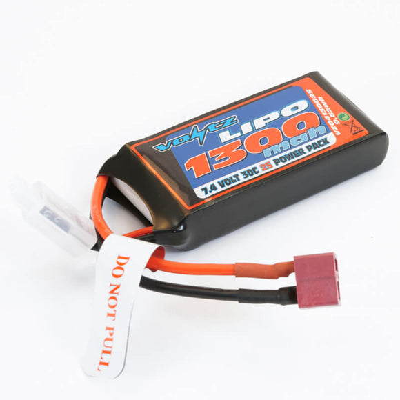 VOLTZ 1300mah 2S 7.4V 30C LIPO BATTERY